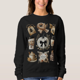 Camiseta Vibração de Outono Ação de Graças Abóbora Coquette