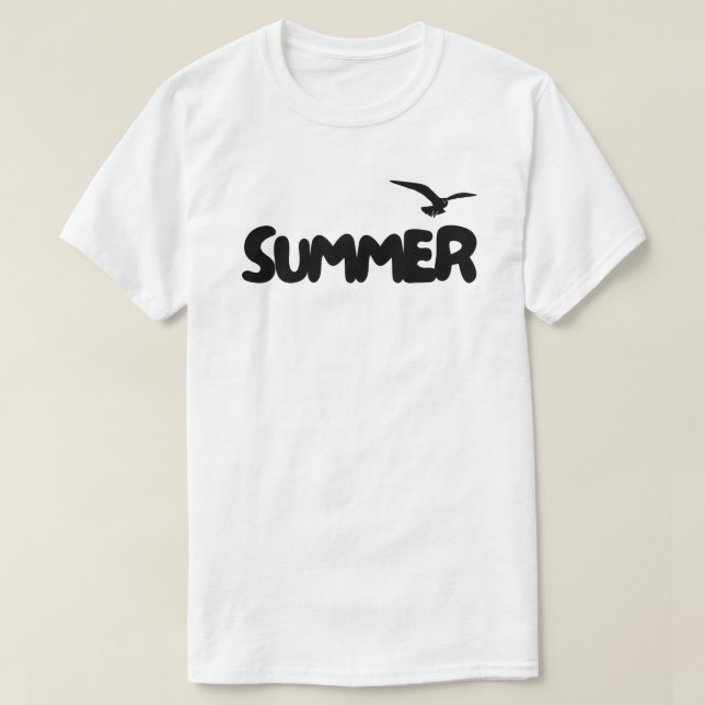 Camiseta Vibração de Verão Simples (Frente do Design)