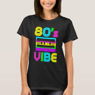 Camiseta Vibração dos Anos 80 Música Vintage dos Anos 1980