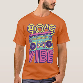 Camiseta Vibração dos Anos 90 Amante da Música dos Anos 90 