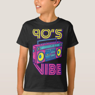 Camiseta Vibração dos Anos 90 Caixa de Som Rádio Amante de