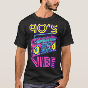Camiseta Vibração dos Anos 90 Caixa de Som Rádio Amante de 