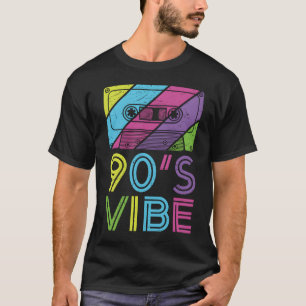 Camiseta Vibração dos anos 90 Música Retro de Fita Cassete 