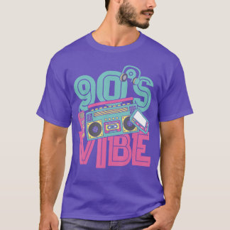 Camiseta Vibração dos Anos 90 Música Vintage dos Anos 1990 
