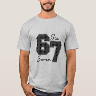 Camiseta Vibração Gráfica da Cultura Pop Six Seven
