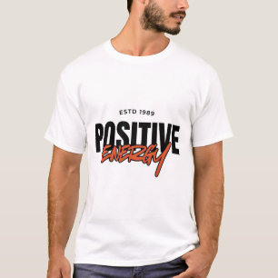 Camiseta Vibração Retro de Energia Positiva ESTD 1989 Gráfi