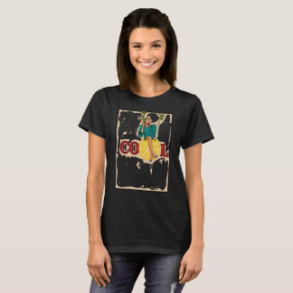 Camiseta Vibração Retro de Verão "COOL" Gráfico de Fatia de