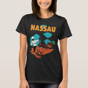 Camiseta Vibração Tropical Noturna de Nassau Viagem