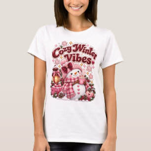 Camiseta Vibrações Aconchegantes de Inverno Bonito Coquette