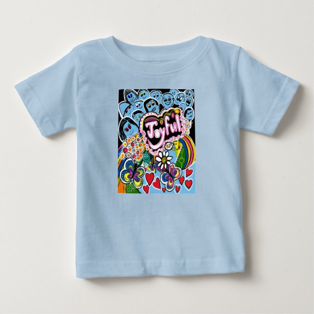 Camiseta Vibrações Alegres Celebram Felicidade e União (Frente)
