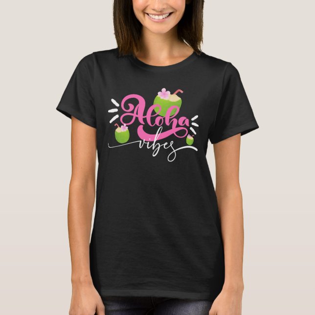 Camiseta Vibrações Aloha Feminino (Frente)