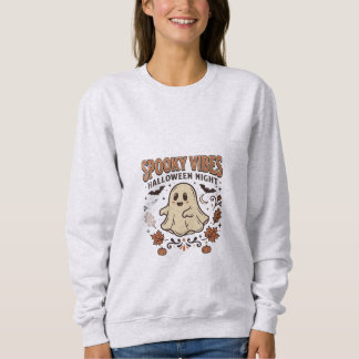 Camiseta Vibrações Assustadoras Halloween Fantasma Vintage