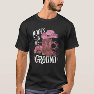 Camiseta Vibrações Country de Bota Rosa Música Western Nos
