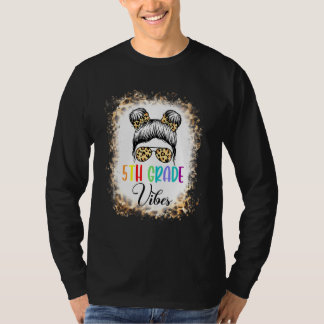 Camiseta Vibrações da 5ª Série Garota Desarrumada Leopardo 