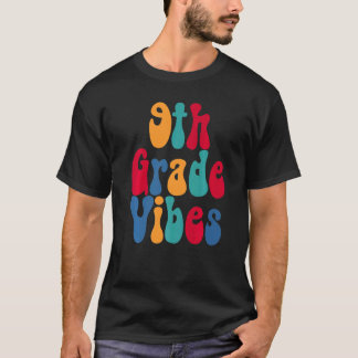 Camiseta Vibrações da 9ª Série De Volta à Escola Meninos Me