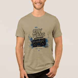 Camiseta Vibrações da Cidade Balançam a Rua – Retro Boombox