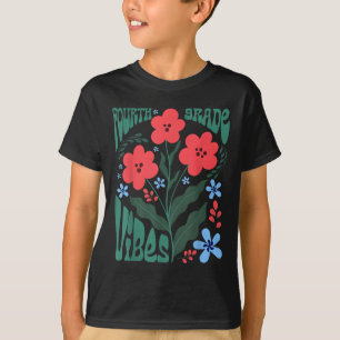 Camiseta Vibrações da Quarta Série Flor de Campo de Volta à