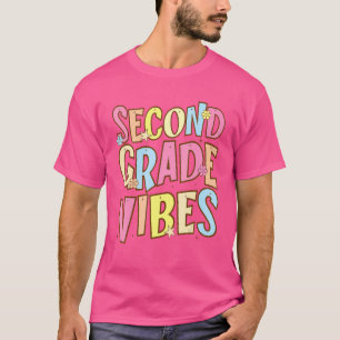 Camiseta Vibrações da Segunda Série de Volta à Escola Retro