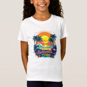Camiseta Vibrações das Bahamas Pôr do Sol Retro