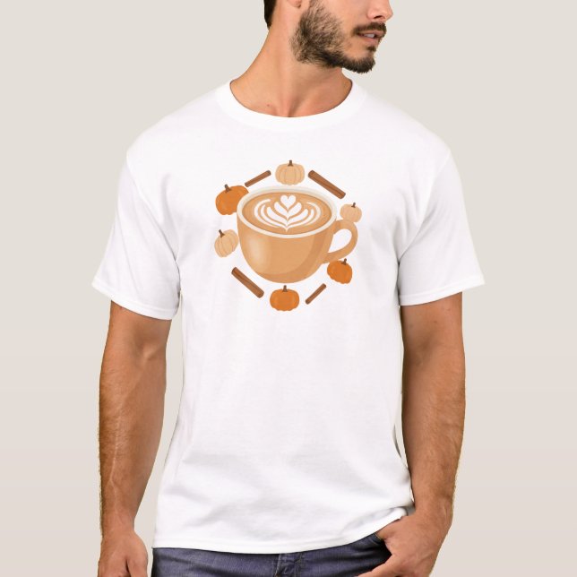 Camiseta Vibrações de Abóbora Estética Aconchegante de Outo (Frente)