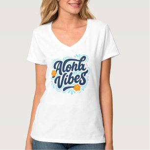 Camiseta Vibrações de Aloha do Havaí Ilha Havaiana