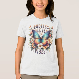 Camiseta Vibrações de Amor Sem Fim Borboleta Arte-96281