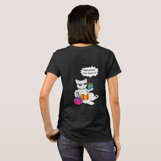 Camiseta Vibrações de autocuidado de gato legal