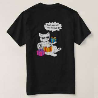 Camiseta Vibrações de autocuidado de gato legal