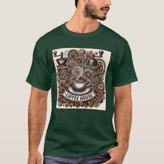 Camiseta Vibrações de Café Antigo engraçadas