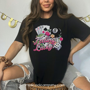 Camiseta Vibrações de Cassino de Las Vegas para Qu