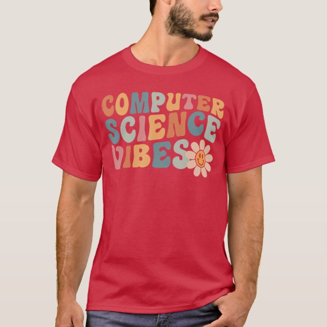 Camiseta Vibrações de Ciência da Computação Professor de Ci (Frente)