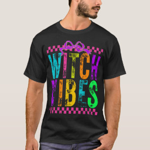 Camiseta Vibrações de Feiticeira Neon Xadrez Arco de Hallow