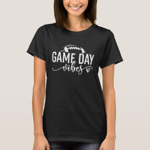 Camiseta Vibrações de Futebol Americano no Dia do Jogo Joga