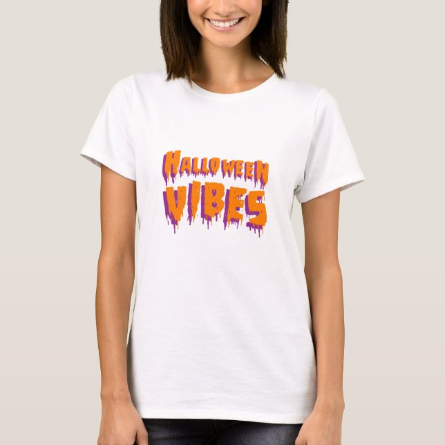 Camiseta Vibrações de Halloween (Frente)