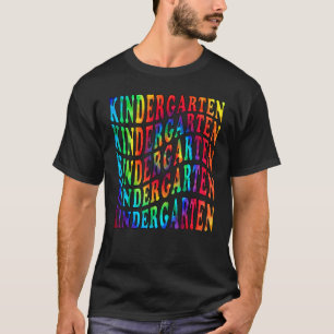 Camiseta Vibrações de Jardim de Infância Groovy Rosto Retro