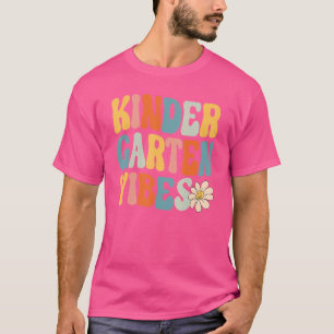 Camiseta Vibrações de Jardim de Infância Primeiro Dia de Vo