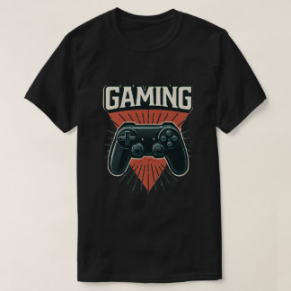 Camiseta Vibrações de Jogos: Design de Controle Ousado