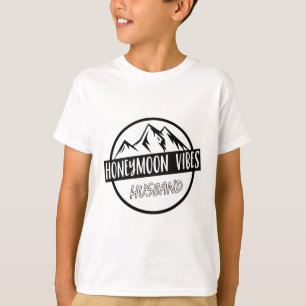 Camiseta Vibrações de Lua de Mel Casal Recém-Casado Férias