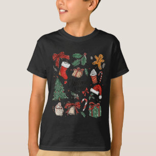 Camiseta Vibrações de Natal Árvore de Natal Chocolate Quent