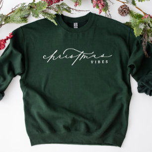 Camiseta Vibrações de Natal Caligrafia Bonita Feriado