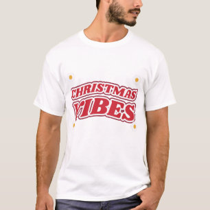 Camiseta Vibrações de Natal Margaridas Onduladas e Retrô