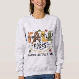 Camiseta Vibrações de Outono – Agradecido Abençoado 