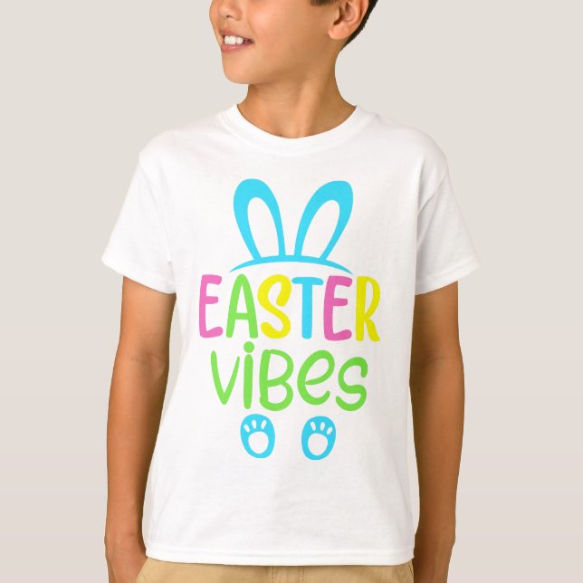 Camiseta Vibrações de Páscoa Pastel (Frente)