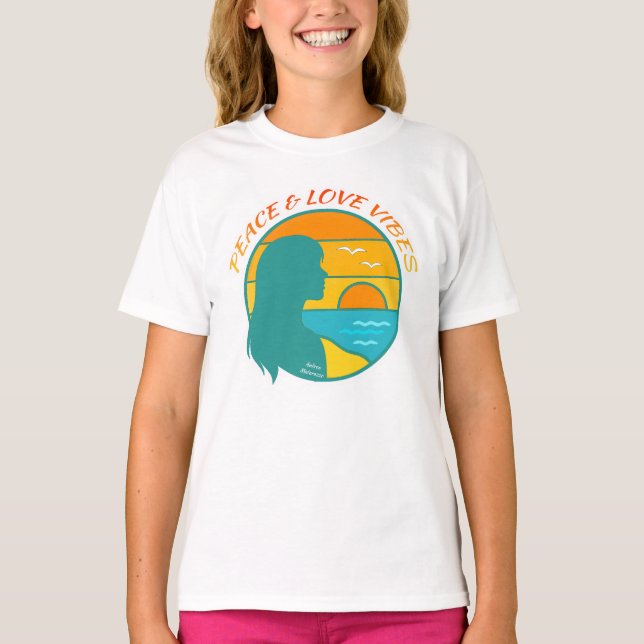 Camiseta Vibrações de Paz & Amor (Frente)