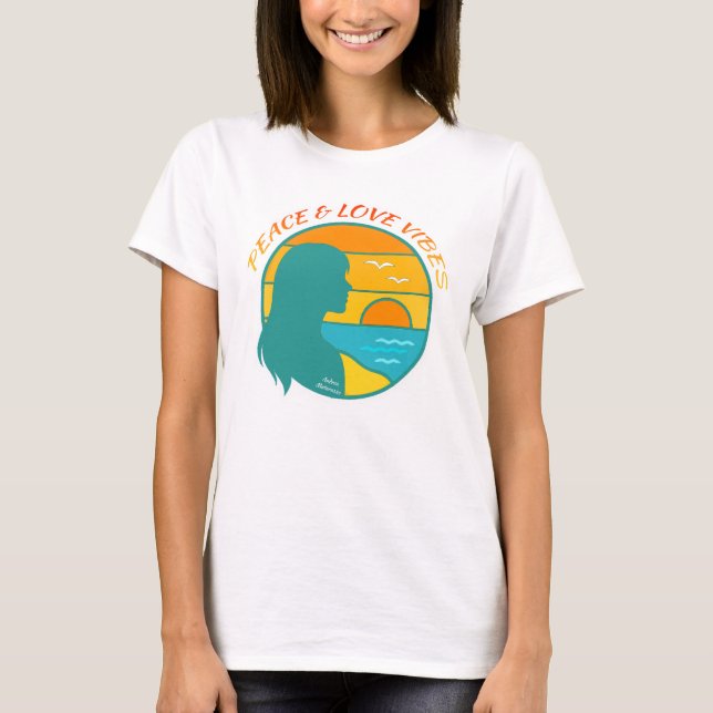 Camiseta Vibrações de Paz & Amor (Frente)