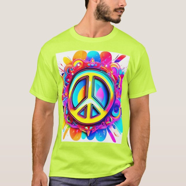 Camiseta Vibrações de Paz Groovy (Frente)