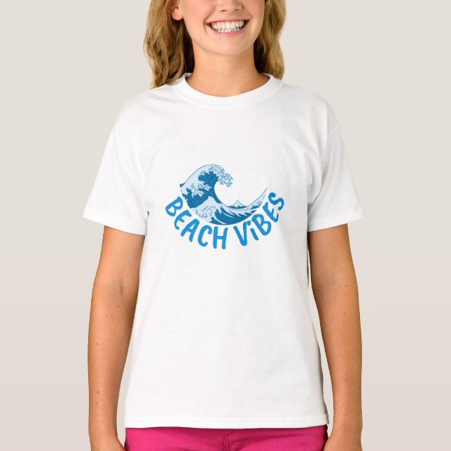 Camiseta Vibrações de praia (Frente)