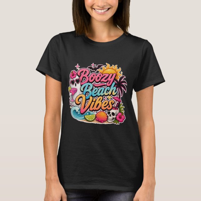 Camiseta Vibrações de Praia Embriagadas de SummerWeen (Frente)