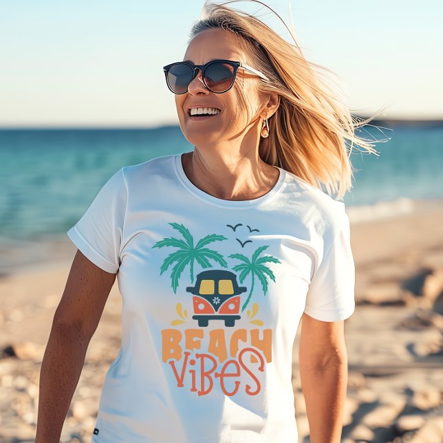 Camiseta Vibrações de Praia Retrô (Beach Vibes Tshirt)