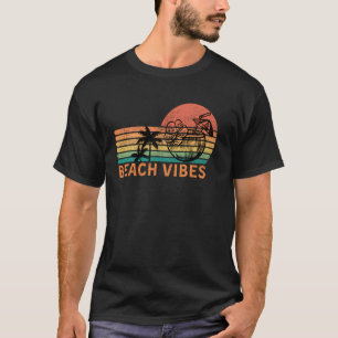 Camiseta Vibrações de Praia Vintage Coquetel de Coco Palmei